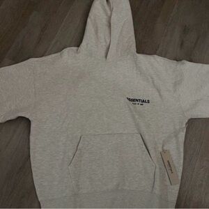 Essentials Light Gray Men's Hoodie
